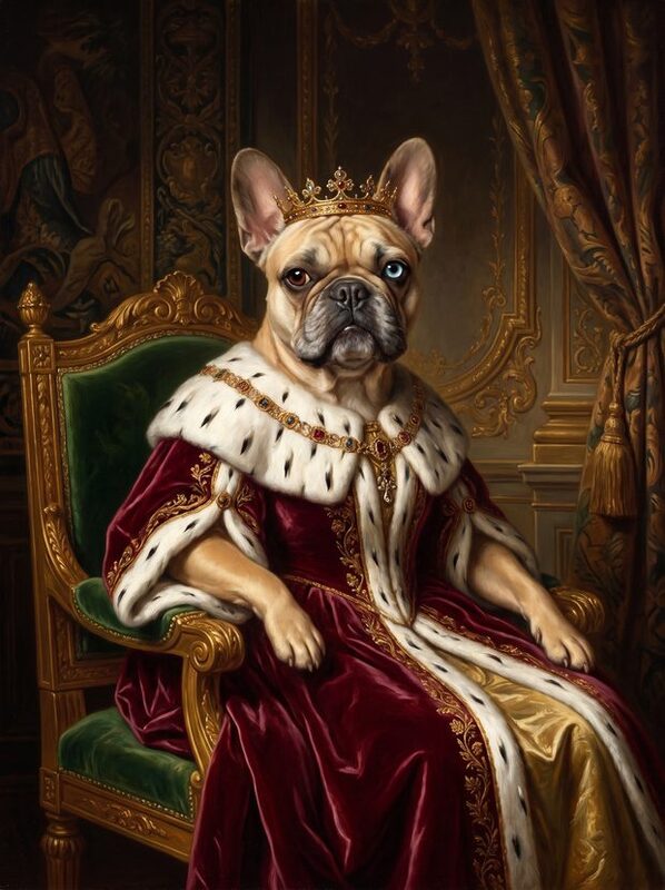 Cali's portrait, in the classical oil style